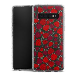 Silikon Glitter Case transparent-silber