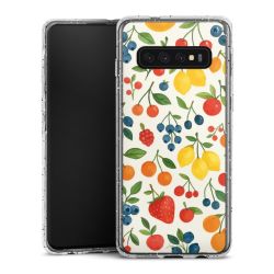 Silikon Glitter Case transparent-silber