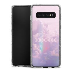 Silikon Glitter Case transparent-silber