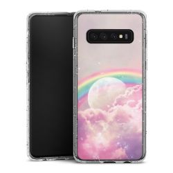 Silikon Glitter Case transparent-silber