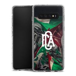 Silikon Glitter Case transparent-silber