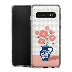 Silikon Glitter Case transparent-silber