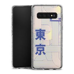 Silikon Glitter Case transparent-silber