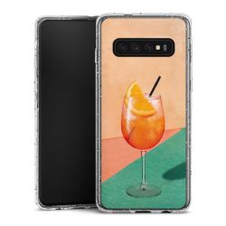 Silikon Glitter Case transparent-silber