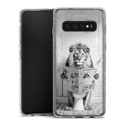 Silikon Glitter Case transparent-silber