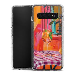 Silikon Glitter Case transparent-silber