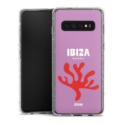 Silikon Glitter Case transparent-silber