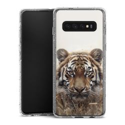 Silikon Glitter Case transparent-silber