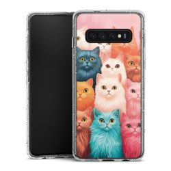 Silikon Glitter Case transparent-silber