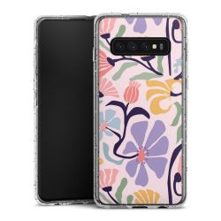 Silikon Glitter Case transparent-silber