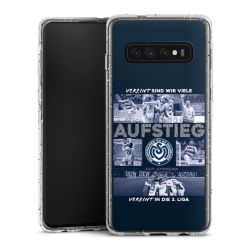 Silikon Glitter Case transparent-silber