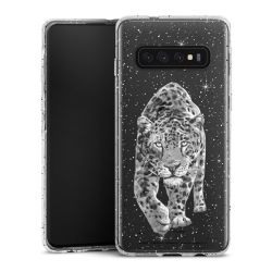 Silikon Glitter Case transparent-silber