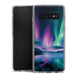 Silikon Glitter Case transparent-silber