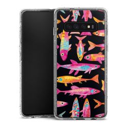 Silikon Glitter Case transparent-silber