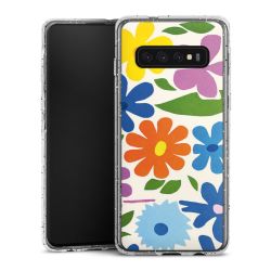 Silikon Glitter Case transparent-silber