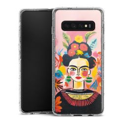 Silikon Glitter Case transparent-silber