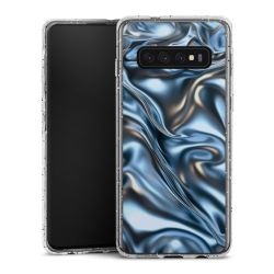 Silikon Glitter Case transparent-silber