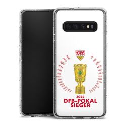 Silikon Glitter Case transparent-silber