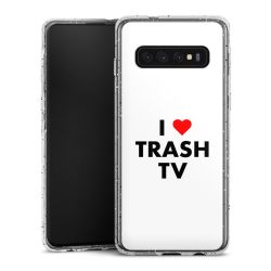 Silikon Glitter Case transparent-silber