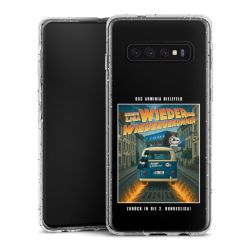 Silikon Glitter Case transparent-silber