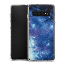 Silikon Glitter Case transparent-silber