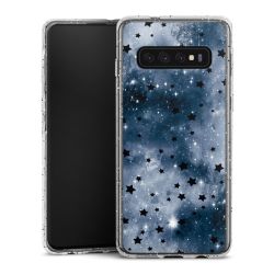 Silikon Glitter Case transparent-silber