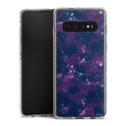 Silikon Glitter Case transparent-silber