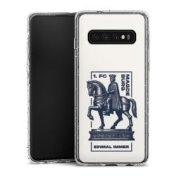 Silikon Glitter Case transparent-silber