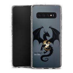 Silikon Glitter Case transparent-silber