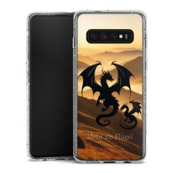 Silikon Glitter Case transparent-silber