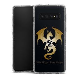 Silikon Glitter Case transparent-silber