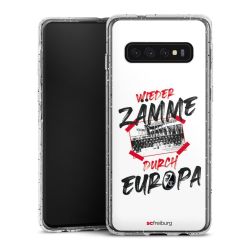 Silikon Glitter Case transparent-silber