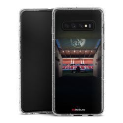 Silikon Glitter Case transparent-silber