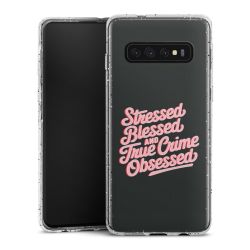 Silikon Glitter Case transparent-silber