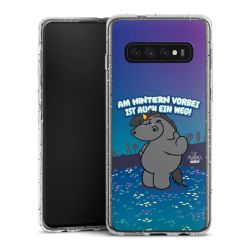 Silikon Glitter Case transparent-silber