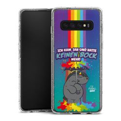 Silikon Glitter Case transparent-silber