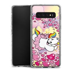 Silikon Glitter Case transparent-silber