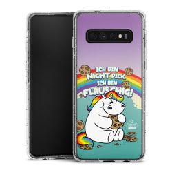 Silikon Glitter Case transparent-silber