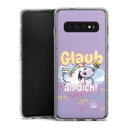 Silikon Glitter Case transparent-silber