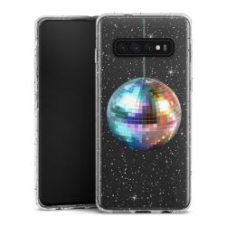 Silikon Glitter Case transparent-silber