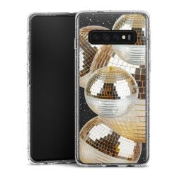 Silikon Glitter Case transparent-silber