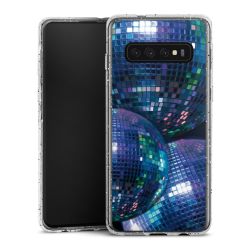 Silikon Glitter Case transparent-silber