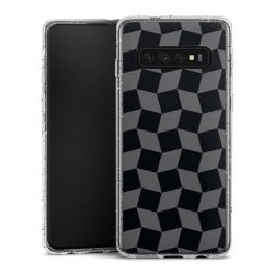 Silikon Glitter Case transparent-silber