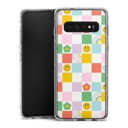 Silikon Glitter Case transparent-silber