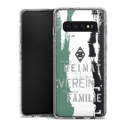 Silikon Glitter Case transparent-silber