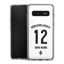 Silikon Glitter Case transparent-silber