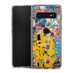 Silikon Glitter Case transparent-silber