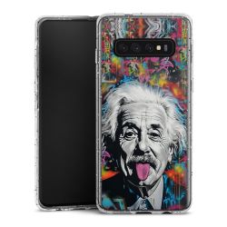 Silikon Glitter Case transparent-silber