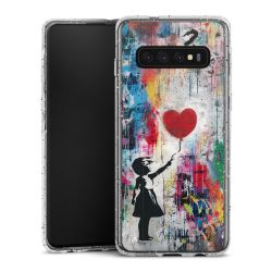Silikon Glitter Case transparent-silber