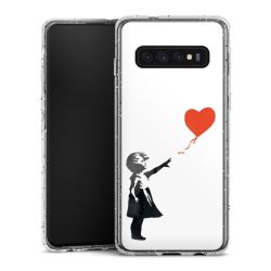 Silikon Glitter Case transparent-silber